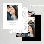 "Casual Script" - Save the Dates in Snow by Pink House Press - Back of Card Options