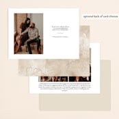 "Scripted" - Save the Dates in Ivory by Eric Clegg - Back of Card Options