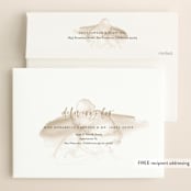 "Scripted" - Save the Dates in Ivory by Eric Clegg - FREE Recipient Addressing