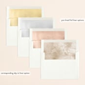 "Scripted" - Save the Dates in Ivory by Eric Clegg - Envelope Liner Options