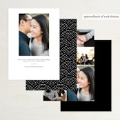 "Chic Monogram" - Save the Dates in Noir by Hooray Creative - Back of Card Options