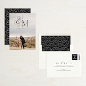 "Chic Monogram" - Save the Dates in Noir by Hooray Creative - Assembled