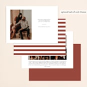 "Our Names" - Save the Dates in Rust by Kanika Mathur - Back of Card Options