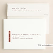 "Our Names" - Save the Dates in Rust by Kanika Mathur - FREE Recipient Addressing