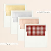 "Our Names" - Save the Dates in Rust by Kanika Mathur - Envelope Liner Options