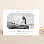 "Windswept Deco" - Save the Dates in Dove Gray by Paper Sun Studio - Front