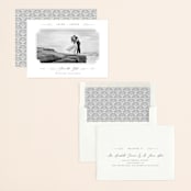 "Windswept Deco" - Save the Dates in Dove Gray by Paper Sun Studio - Assembled