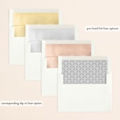 "Windswept Deco" - Save the Dates in Dove Gray by Paper Sun Studio - Envelope Liner Options