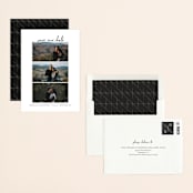 "Simple Trio" - Save the Dates in Charcoal by Heather Cairl - Assembled