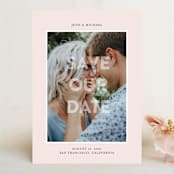 "In Love" - Save the Dates in Blush by Jessica Voong - Front