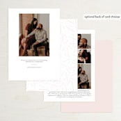 "In Love" - Save the Dates in Blush by Jessica Voong - Back of Card Options