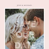 "In Love" - Save the Dates in Blush by Jessica Voong - Detail