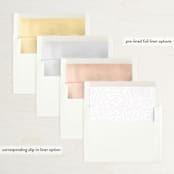 "In Love" - Save the Dates in Blush by Jessica Voong - Envelope Liner Options