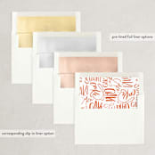 "Because Cake" - Save the Dates in Cayenne by Erin L. Wilson - Envelope Liner Options