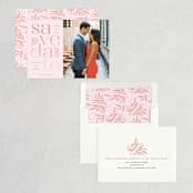 "Sunset ombre" - Save the Dates in Blush by Creo Study - Assembled