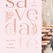 "Sunset ombre" - Save the Dates in Blush by Creo Study - Detail