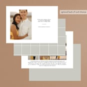 "Modern offset" - Save the Dates in Cream by Stacey Meacham - Back of Card Options