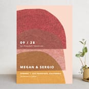 "cut-paper bells" - Save the Dates in Sherbet by Carrie Moradi - Front