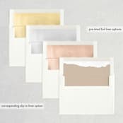 "Framed Corner" - Save the Dates in Kraft by ASQ Studio - Envelope Liner Options