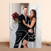 "Hold On" - Save the Dates in Linen by Carolyn MacLaren - Front