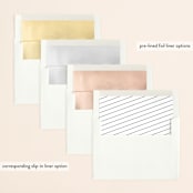 "Hold On" - Save the Dates in Linen by Carolyn MacLaren - Envelope Liner Options