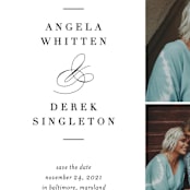 "Classic Couple" - Save the Dates in Pearl by Jessica Williams - Detail