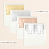 "Classic Couple" - Save the Dates in Pearl by Jessica Williams - Envelope Liner Options