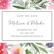 "Eliza" - Save the Dates in Spring by Yao Cheng Design - Detail
