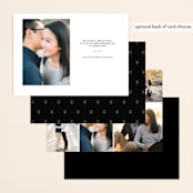 "Modern Grid" - Save the Dates in fog by Jessica Ogden - Back of Card Options