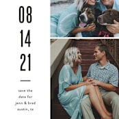 "Modern Grid" - Save the Dates in fog by Jessica Ogden - Detail