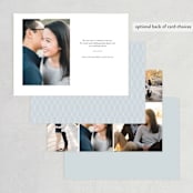 "Minimalism" - Save the Dates in Ivory by Shannon Chen of Four Wet Feet Studio - Back of Card Options