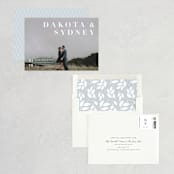 "Minimalism" - Save the Dates in Ivory by Shannon Chen of Four Wet Feet Studio - Assembled