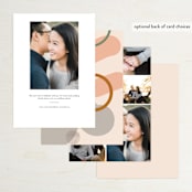 "Balance" - Save the Dates in Peach by Chandler Lettin - Back of Card Options