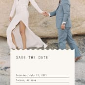 "Label" - Save the Dates in Slate by Joyce Pinheiro - Detail