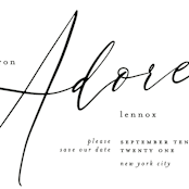 "i adore you" - Save the Dates in Ebony by Phrosné Barwood - Detail
