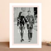 "Modernist Minimal" - Save the Dates in Blush by Everett Paper Goods - Front