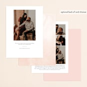 "Modernist Minimal" - Save the Dates in Blush by Everett Paper Goods - Back of Card Options