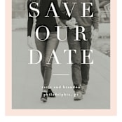 "Modernist Minimal" - Save the Dates in Blush by Everett Paper Goods - Detail