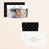 "Whimsical Script" - Save the Dates in Onyx by Christie Garcia - Assembled