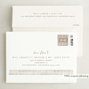 "Kindred" - Save the Dates in Nutmeg by Melissa Egan of Pistols - FREE Recipient Addressing