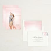 "Watercolor Wash" - Save the Dates in Blush by Phrosné Barwood - Assembled