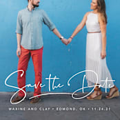 "Swashy Save" - Save the Dates in Cotton by Anna Elder - Detail