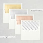 "Swashy Save" - Save the Dates in Cotton by Anna Elder - Envelope Liner Options