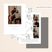 "And she said yes" - Save the Dates in Noir by Alice Carmen - Back of Card Options