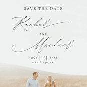 "And she said yes" - Save the Dates in Noir by Alice Carmen - Detail