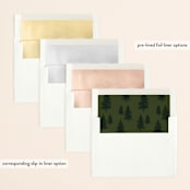 "Our Adventure" - Save the Dates in Forest by Elly - Envelope Liner Options