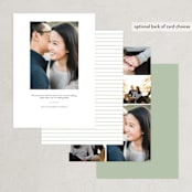 "Eloquent" - Save the Dates in Sage by JoAnn Jinks - Back of Card Options