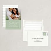 "Eloquent" - Save the Dates in Sage by JoAnn Jinks - Assembled