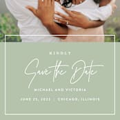 "Eloquent" - Save the Dates in Sage by JoAnn Jinks - Detail