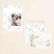 "Gentile" - Save the Dates in Evergreen by Petra Kern - Assembled